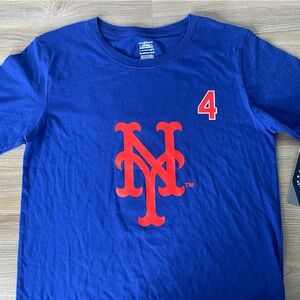 Francisco Alvarez #4 New York Mets MLB Boys Player T-Shirt-Blue Youth XL (16-18)